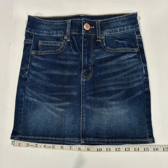 American Eagle - Next Level Stretch Denim Skirt - Size 0 - NEW With Tags. - Picture 8 of 8